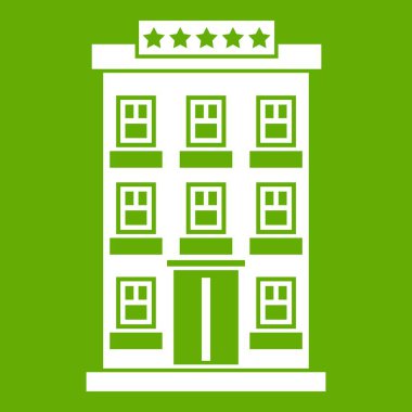 Otel binası simgesi yeşil