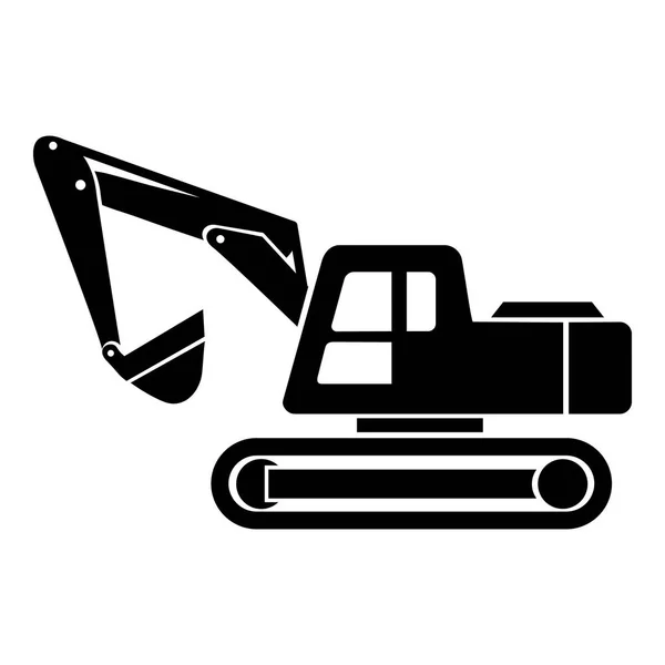 Icono de máquina de excavación, estilo simple — Vector de stock