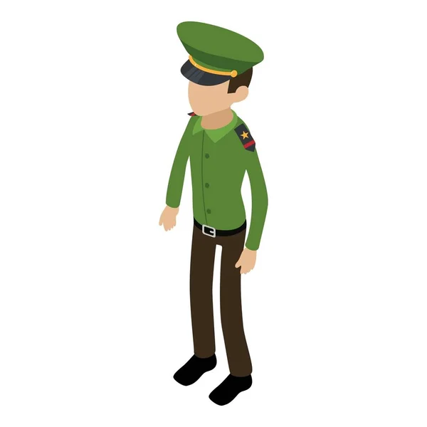 Voják americké ikony, izometrické 3d styl — Stockový vektor