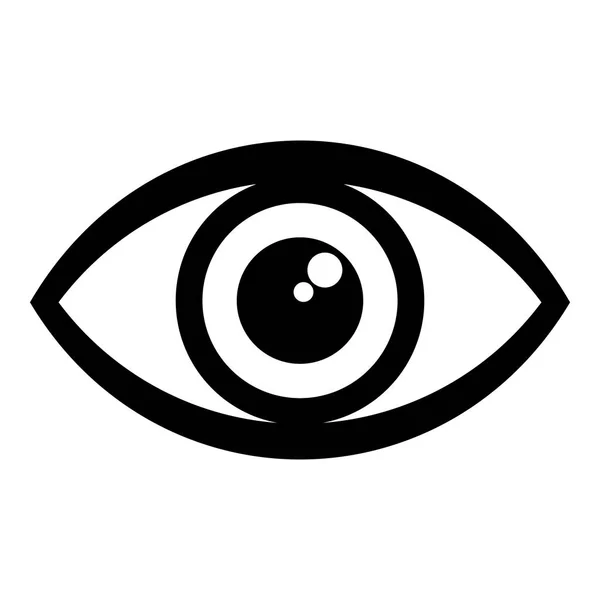 Mänskliga ögat ikon, enkel stil — Stock vektor