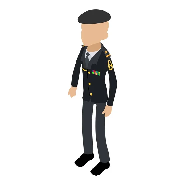 Icône vétéran soldat, style 3d isométrique — Image vectorielle