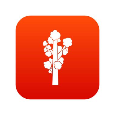 Ağaç simgesi dijital kırmızı