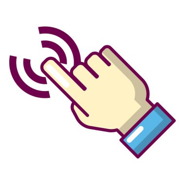 İmleç el simgesi, karikatür tarzı