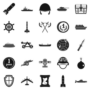 Hırçın Icons set, basit tarzı