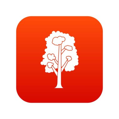 Ağaç simgesi dijital kırmızı
