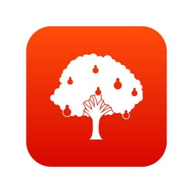 Armut Ağacı armut simgesi dijital kırmızı