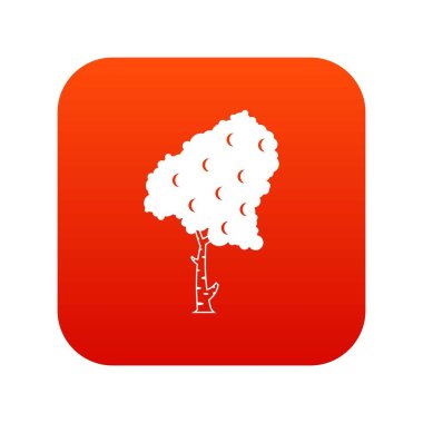 Huş ağacı simgesini dijital kırmızı