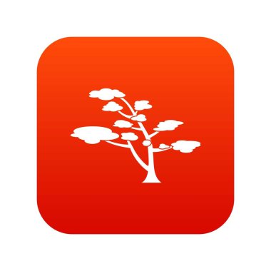 Sedir simgesi dijital kırmızı