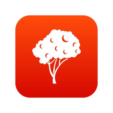 Ağaç simgesi dijital kırmızı