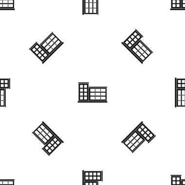 Endüstriyel fabrika binası model sorunsuz siyah