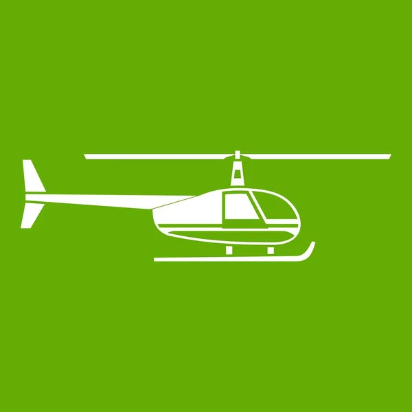 ヘリコプター アイコン緑 — ストックベクタ