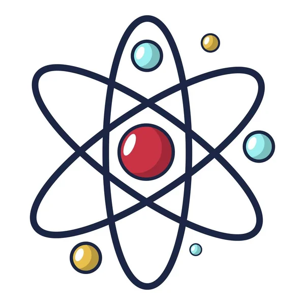 Icône atome, style dessin animé — Image vectorielle