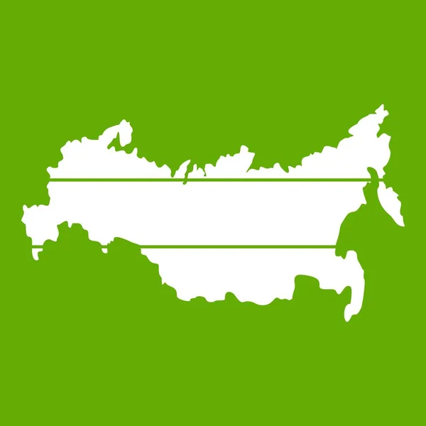 Mapa de Rusia icono verde — Vector de stock