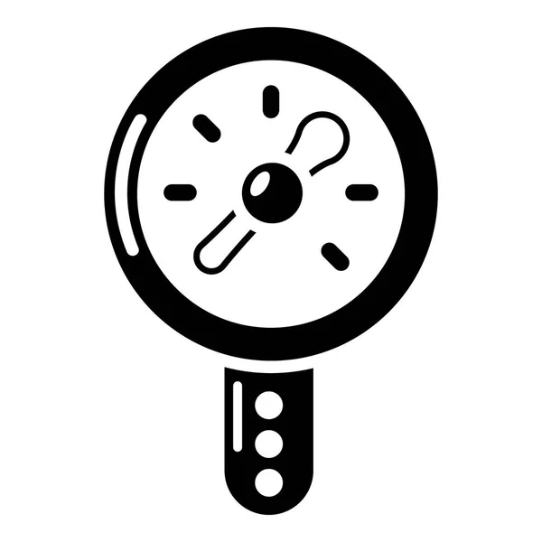 Icono del indicador de presión, estilo negro simple — Vector de stock