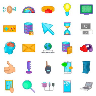 Bilgisayar oyun Icons set, karikatür tarzı