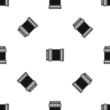 Akordeon desen sorunsuz siyah