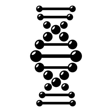 DNA simgesi, basit siyah stil