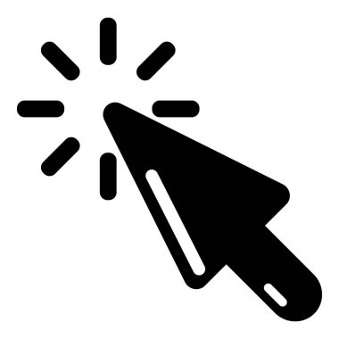 İmleç simgesini tıklatın, basit siyah stil