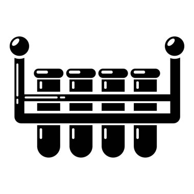 Laboratuvar şişesi simgesi, basit siyah stil