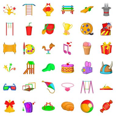 Parti Hediye Icons set, karikatür tarzı