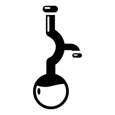 Ampul kimya simgesi, basit siyah stil