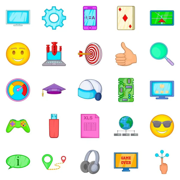 Konsol Icons set, karikatür tarzı