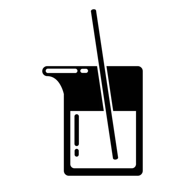 Ref. Science flask icon, simple black style — стоковый вектор