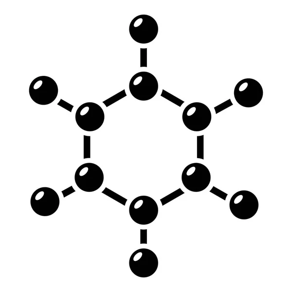 分子アイコン、シンプルな黒のスタイル — ストックベクタ