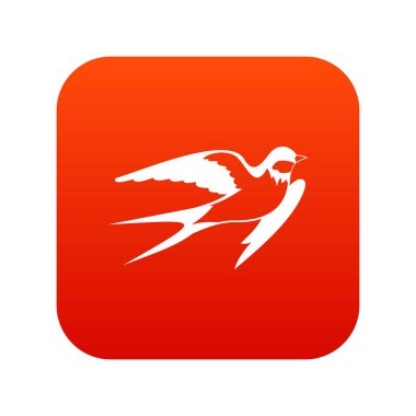 Kırlangıcı simgesi dijital kırmızı