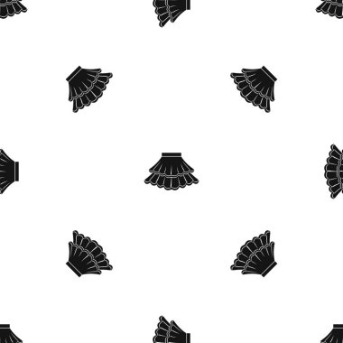 Etek desen sorunsuz siyah