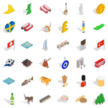 Krallık Icons set, izometrik stili