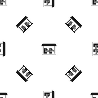 Benzin istasyonu desen sorunsuz siyah