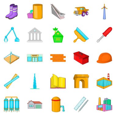 Yeni bölge Icons set, karikatür tarzı