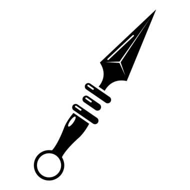 Hançer eski simgesi, basit siyah stil