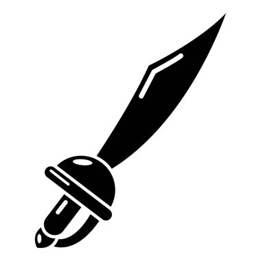 Kılıç Türkiye'nin simgesi, basit siyah stil