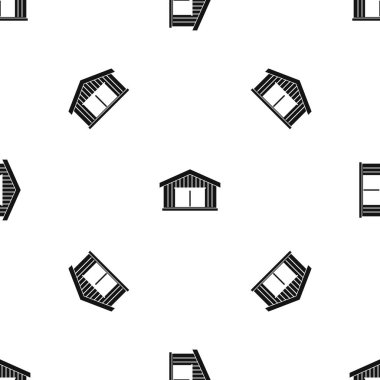 Garaj desen sorunsuz siyah