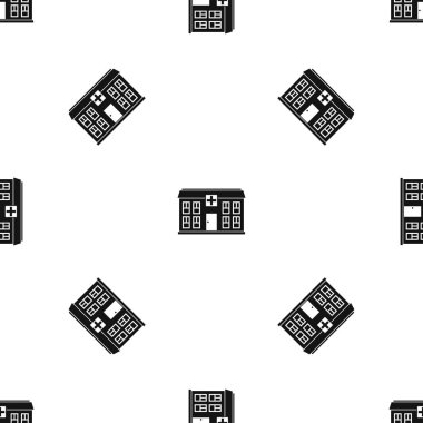 Hastane desen sorunsuz siyah