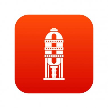 Petrol depolama simgesini dijital kırmızı için kapasitesi