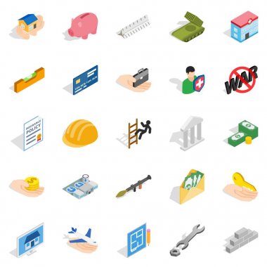 Bonanza Icons set, izometrik stili