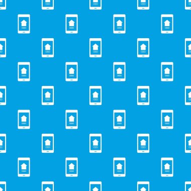 Çalışma telefon desen kesintisiz mavi