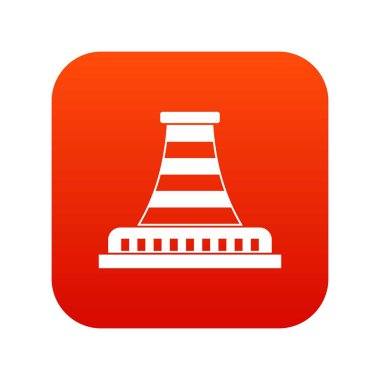 Rafinerisi boru simgesi dijital kırmızı