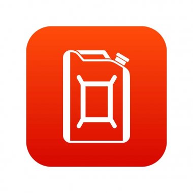 Benzin simgesi dijital kırmızı şişesi