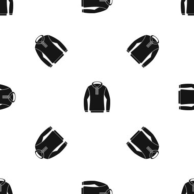 Hoody desen sorunsuz siyah