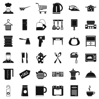 Cafe Icons set, basit tarzı