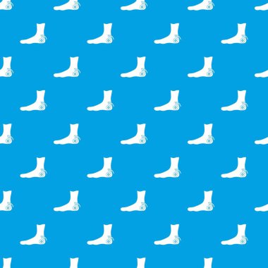 Ayak topuk desen kesintisiz mavi