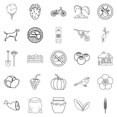 Koloni Icons set, anahat stili