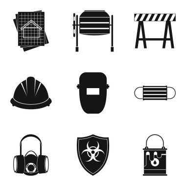 Uzman Oluşturucusu Icons set, basit tarzı