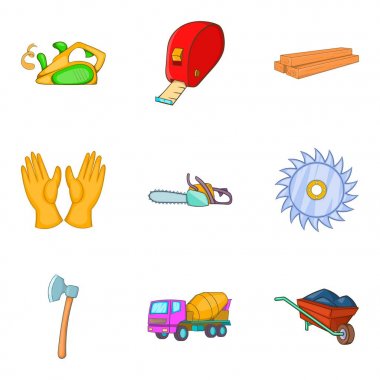Kasaba Icons set, karikatür tarzı oluşturmak