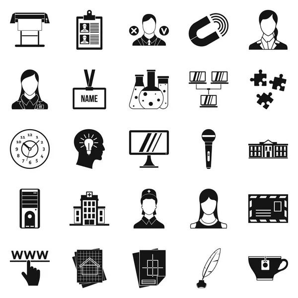 Konuşma Icons set, basit tarzı — Stok Vektör