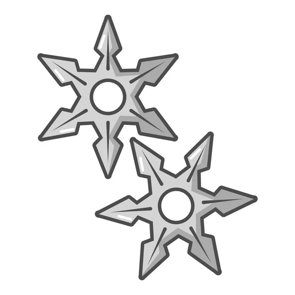 Icona delle stelle ninja, stile cartone animato — Vettoriale Stock